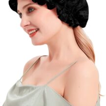 HCMT レース ナイトキャップ シルク 100% 美髪 ケア 就寝 ヘアキャップ